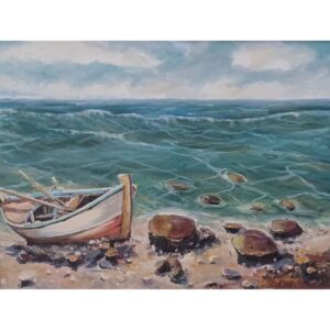 PSAROBARKA STO AKROGUALI ( Fishing Boat by the Shore )